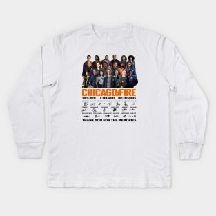 Chicago Fire Tv Series 2021 2021 8 Seasons 180 Episodes Signatures Kids Long Sleeve T-Shirt